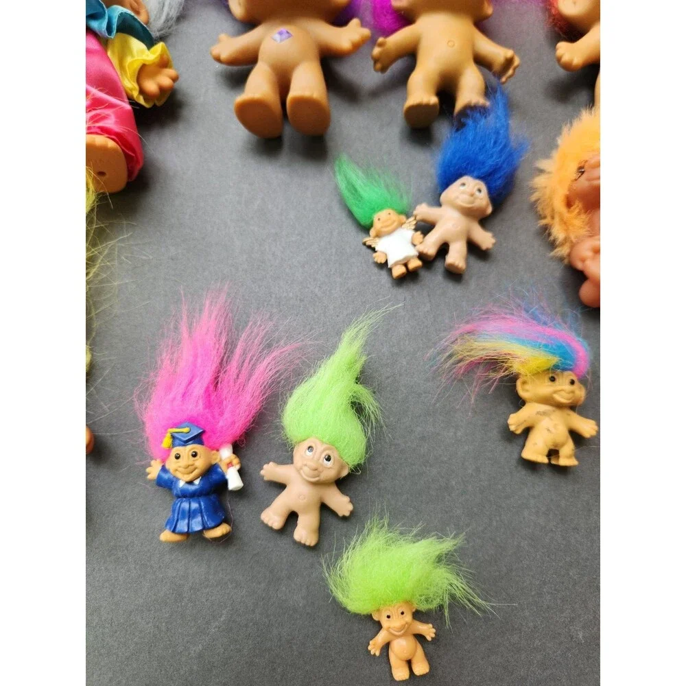Vintage Troll Doll Lot 80s 90s Russ Berrie Ace Novelty Dam 25 Toys